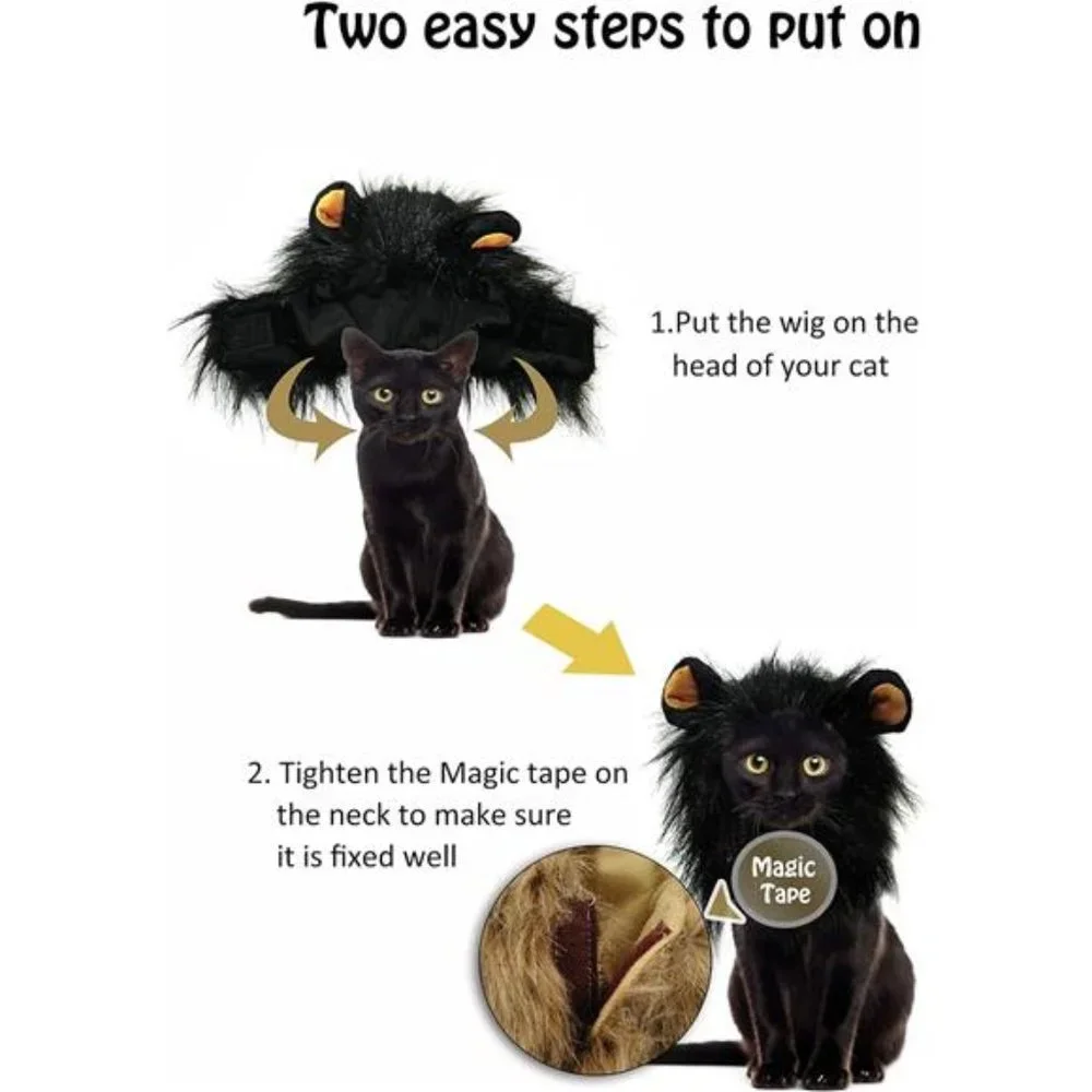 Funny Pet Cat Costumes for Christmas | Furry Pet Clothing Accessories